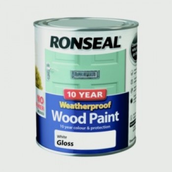 10 Year Weatherproof Gloss Wood Paint - 750ml / White