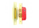 5 Lever Sash Lock Brass Plated - 63mm