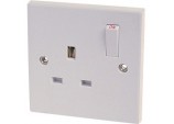 13A, Single Switched Socket Outlet to BS1363 - Pre-Packed