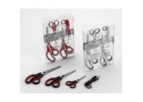4 Piece Scissor Set - Black/Red Handles
