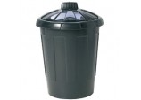 Dustbin With Secure Lid - 80L Black