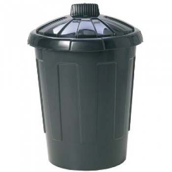 Dustbin With Secure Lid - 80L Black